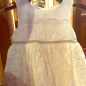 Ivory Lace Girls' Dress and Matching Headband